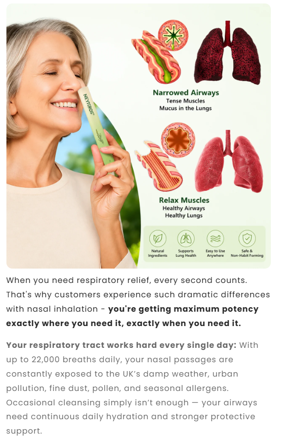 🎐NEYEROS® Botanical Mullein Respiratory Inhaler Breathe Easier, Feel Clearer & Support Everyday Respiratory Comfort🎗