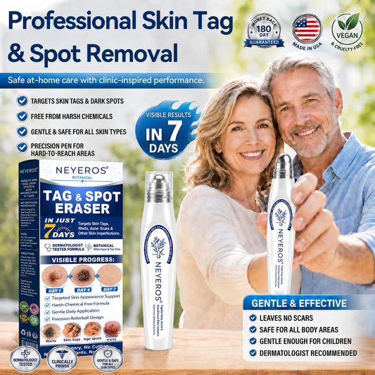 🏥👩‍⚕️NEYEROS®✨ Stylo à bille 𝟕 jours sans douleur et sans cicatrice pour l l'élimination des acrochordons et des taches - Dissolvant d'imperfections avancé