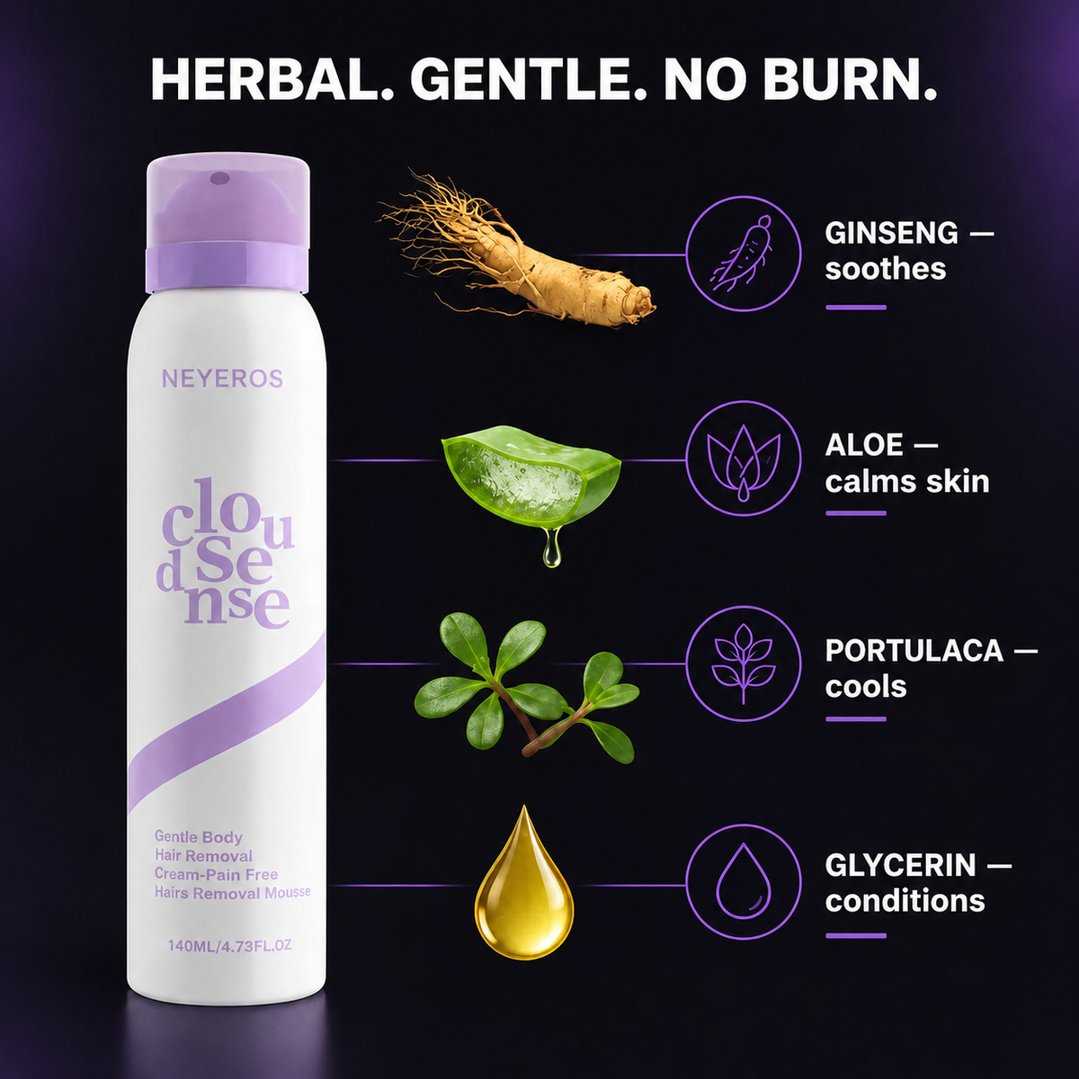 NEYEROS Men Premium Hair Removal Spray
